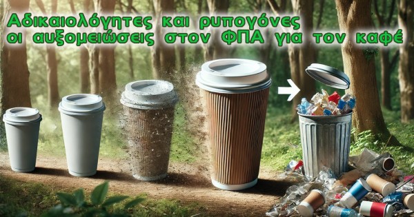 Πράσινοι - Οικολογία: Αδικαιολόγητες και ρυπογόνες οι αυξομειώσεις στον ΦΠΑ για τον καφέ