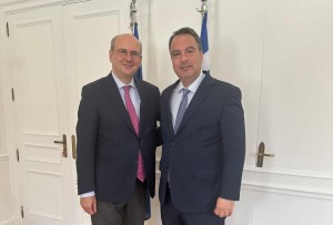 Συνάντηση του βουλευτή Αιτωλοακαρνανίας Θανάση Παπαθανάση με τον Αντιπρόεδρο της Κυβέρνησης Κωστή Χατζηδάκη