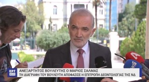 Μάριος Σαλμάς: Τιμή μου η διαγραφή για τα «κόκκινα δάνεια» που αδυνατεί να πληρώσει ο κόσμος