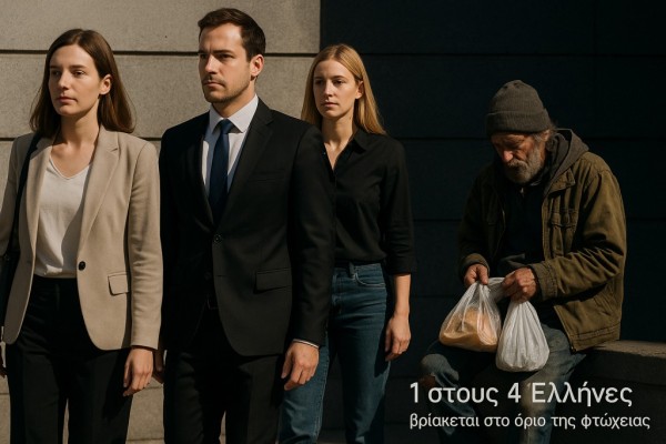 1 στους 4 Έλληνες βρίσκεται στο όριο της φτώχειας