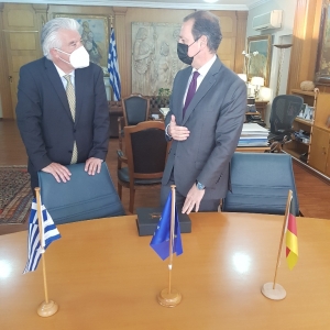 Συνάντηση ΥΠΑΑΤ Σπ. Λιβανού με τον Γερμανό Πρεσβευτή Ερν.  Ρέιχελ