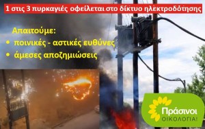 ΠΡΑΣΙΝΟΙ - Οικολογία: ΔΕΔΔΗΕ &amp; ΑΔΜΗΕ: Από εγγυητές ενέργειας, εμπρηστές της φύσης και της ανθρώπινης ζωή